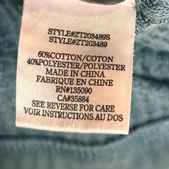 Z Supply Women's V-Neck Waffle Knit Long Sleeve Top- Size Medium - Picture 7 of 9